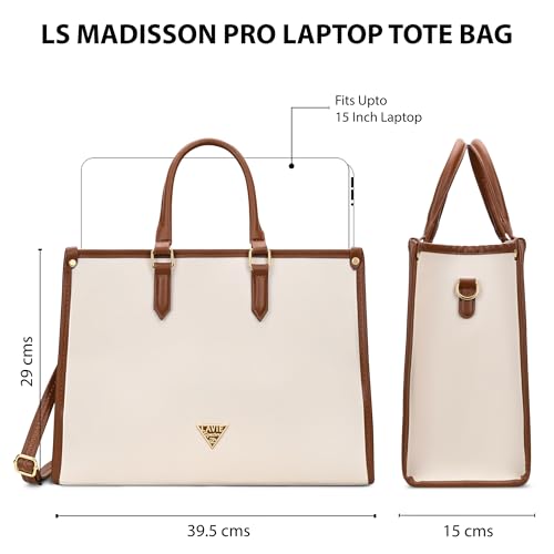 Image of Lavie Signature Women's Madisson Box 15 Inch Laptop Tote Handbag | Tote Bag for Work | Ladies Purse | Stylish Shoulder Bag | Gift for Women