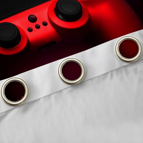 Boys Games Room Darkening Curtain Red Gaming Console Window Curtain for Bedroom Video Game Gamepad Window Curtain for Kids Girls Teens Hipster Gamer Game Controller Not Blackout Drapes,52 X 84 Inch by Erosebridal - Image 5