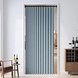 Tenda da Doccia Magnetica Pieghevole 90 x 190 cm Isolamento Termico, Blocco Della Luce, Stile Pieghevole Tenda Divisoria Termiche Isolanti per Camera da Letto, Soggiorno, Blu