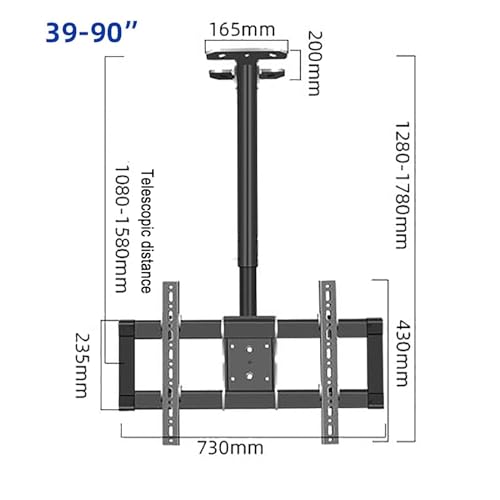 Support mural TV plafond réglable pour optimiser votre salon cinéma - 3