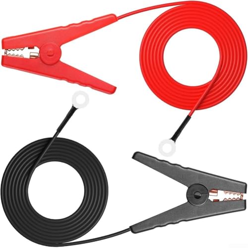 Lot de 2 câbles de clôture électrique et pinces crocodiles pour chargeurs de clôture solaire offrant des solutions stables de confinement d'animaux pour les fermes et les jardins