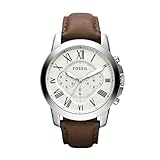 Fossil Herren-Armbanduhr XL Chronograph Leder FS4735