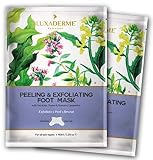 LuxaDerme Foot Peel Mask & Exfoliating Foot Mask for dry, dead & calloused skin removal. Repair roug