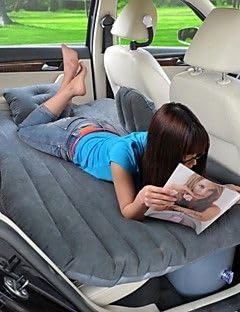 Premium Car Inflatable Bed with Pump & 2 Air Pillow | Quick Inflatable Back Seat Bed | Car Bed for Kids,Travel,Trip,Camping,Picnic,Pool & Beach | Universal Fit | Beige | PVC (Black)