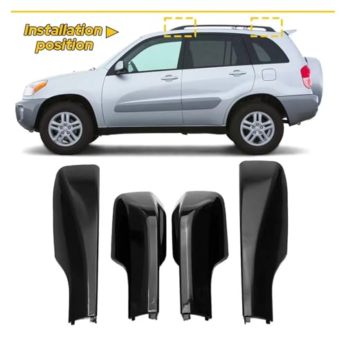 Barre transversale et embouts toit noirs pour RAV4 2001-2005