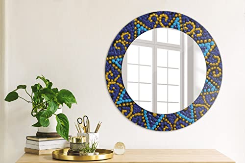 Miroir rond bricolage Tulup composition décorative en verre intérieur