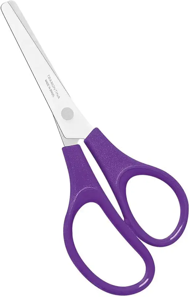 Tramontina 25900/144, Tesoura Escolar, sem Ponta 4 Pol 10 cm, Multicor