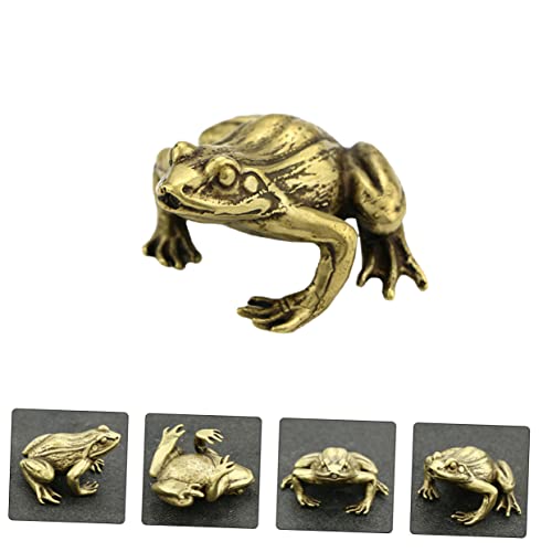 Offsch 1Pc Ornaments Table Top Decor Miniture Decoration Antique Decor Frog Paperweight Figurine Decorative Figurines Statues Gold Accent Decor Desktop Frogs Ornament Tabletop Decoration #TOP2