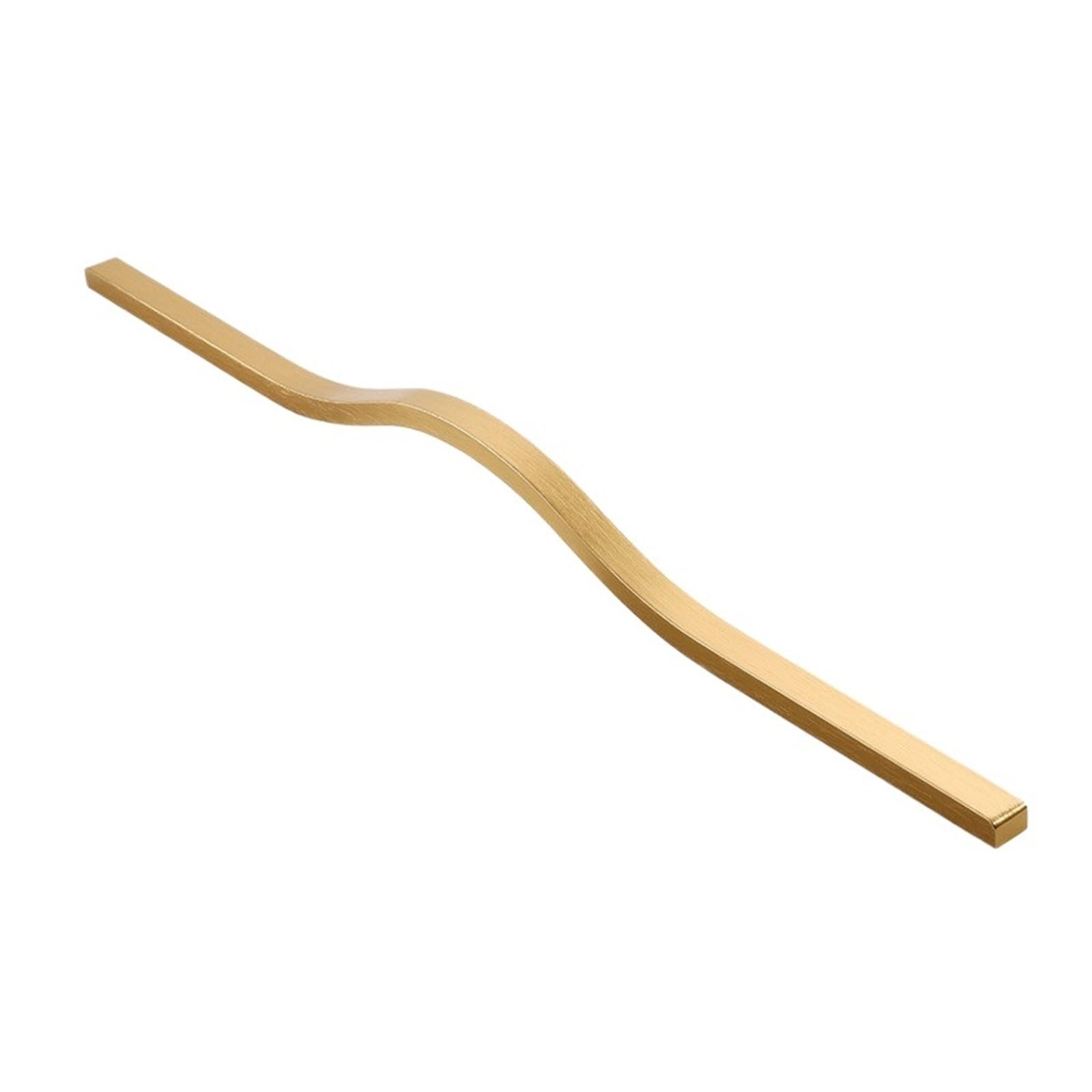 15 manijas Simples de aleación de Aluminio Negras for Puertas de gabinetes de Muebles Tiradores Cocina(Brushed Gold 320mm)