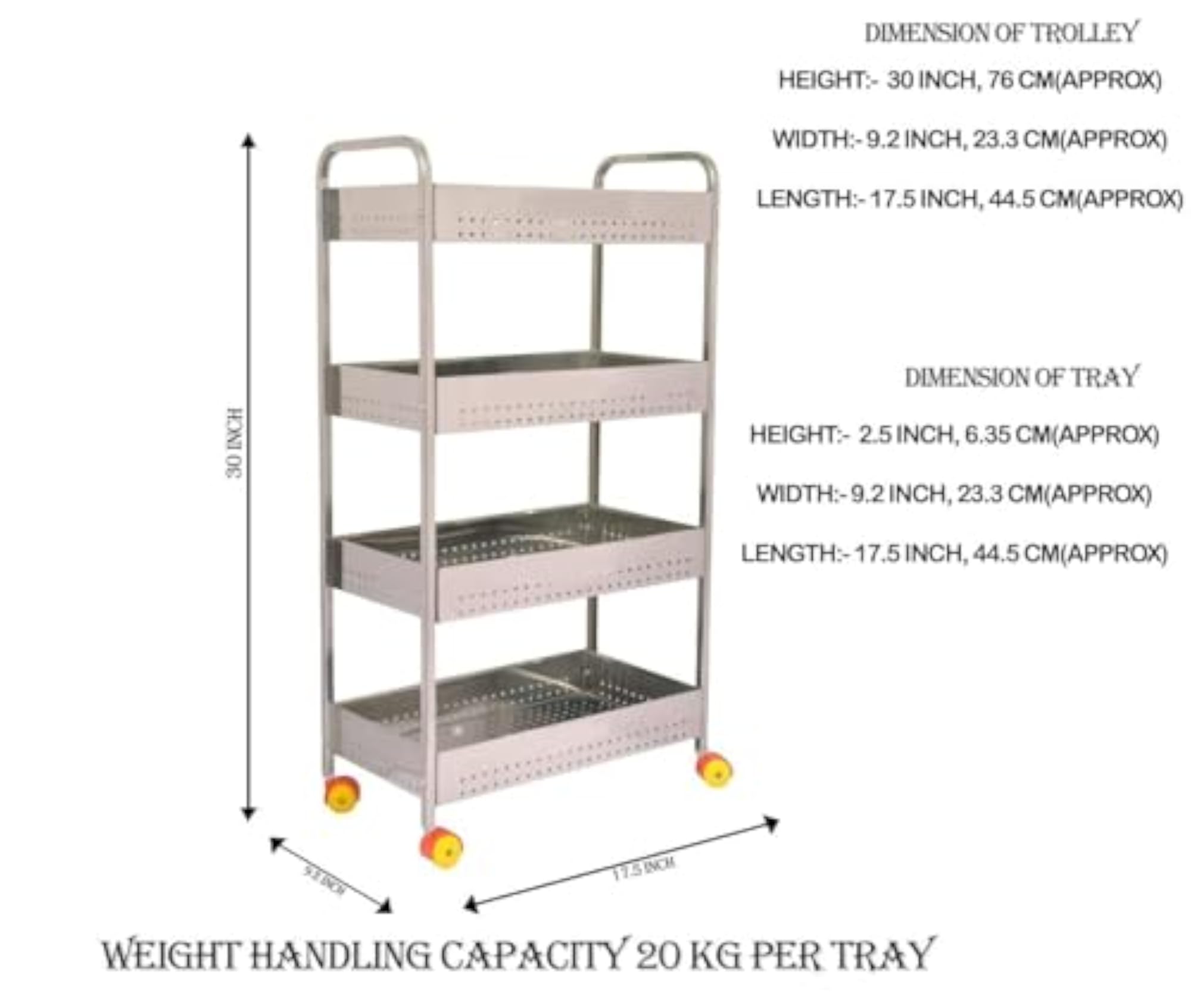 4 Layer Fruit and Vegetable Stand, Kitchen Storage Rack