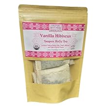 Vanilla Hibiscus Yaupon Tea Yaupon Brothers Naturally Caffeinated Herbal Tea Floral & Smooth Vanilla Blend Antioxidant-Rich Florida Grown Superfood 16 Natural Fiber Tea Bags