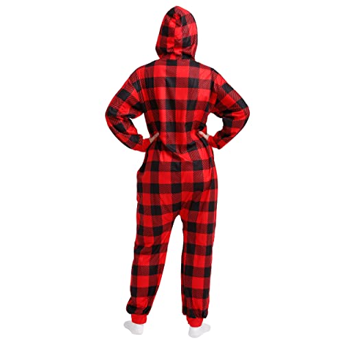 FOCO Kansas City Chiefs NFL Plaid One Piece Pajamas - S by FOCO - Image 2
