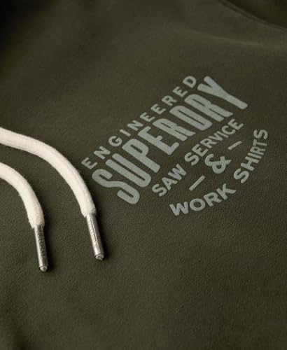 Superdry Para Hombre. M2013700A Sudadera Con Capucha Machined Goods Workwear Verde (S), Casual, AlgodóN, Sostenible - 5