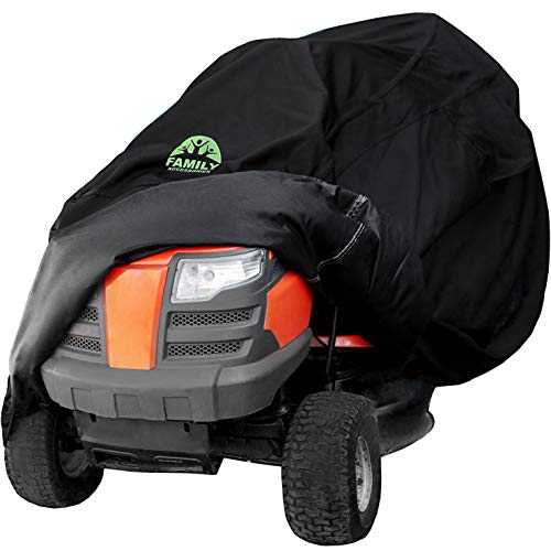 Family Accessories Waterproof Riding Lawn Mower Cover, Heavy Duty Water Resistant Garden Tractor