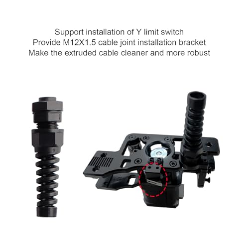 3D Printer Accessories Aluminum Alloy AB Motor Mount Kit for 2.4 R2 V2.0, High Accuracy, with Bearing Shafts, for Y Axes Limit Switches, and M12x1.5 Cable Connectors