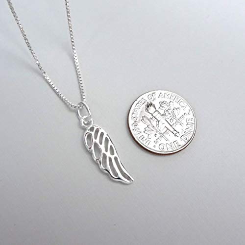 Sterling Silver Wing Necklace For Women, Delicate And Dainty Angel Wing Necklace, Psalm 91, Inspirational Necklace, Sympathy Necklace,18 Inches #TOP4