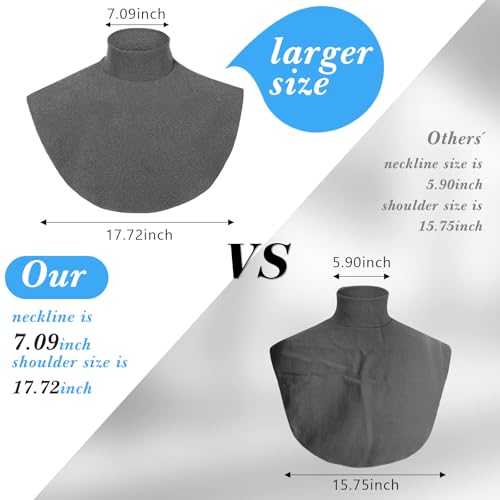 Image of Cutecrop Turtleneck Dickey Extra Large Fake Collar Detachable Dickey Collar Half Mock Turtleneck for Men Women