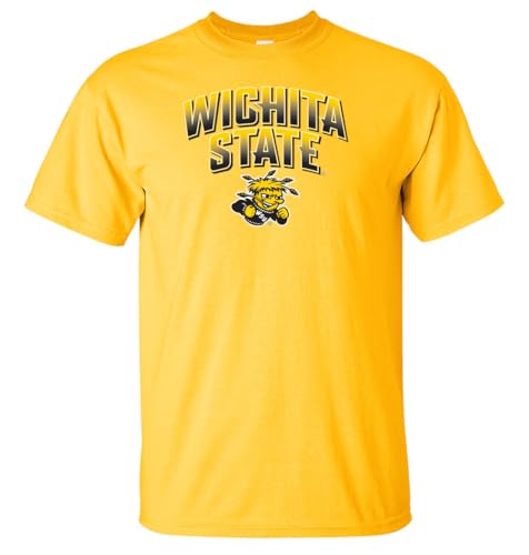 CornBorn Wichita State Shirt Man - Wichita State Shockers Apparel - Full Color Fade - Yellow - Large