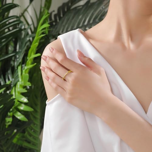 2mm 5mm Tainless Steel Cubic Zirconia Wedding Band Rings For Women,Stackable No Tarnish Fashion Rings Size 4-103