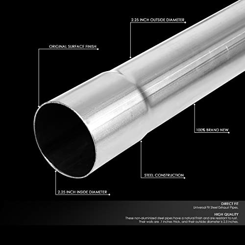 Image of DNA Motoring ZTL-225RAW 16Pcs 2.25 Inches OD DIY Custom Mandrel Exhaust Pipe Kit Straight & Bend