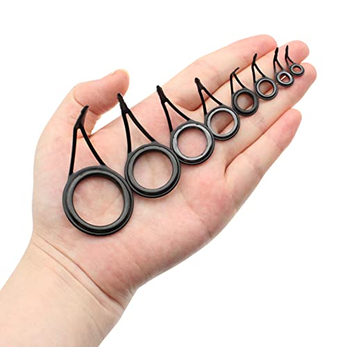 Proximitck Fishing Rod Tip Repair Kit Fishing Rod Tips Stainless Steel Ceramic Ring (36pcs/8size) - Thumbnail 4