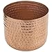MyGift 6 Inch Copper Tone Metal Plant Pot with Hammered Design, Decorative Small Succulent Planter - Handcrafted in India