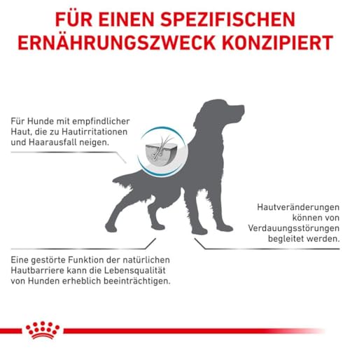 Royal Canin Veterinary SKIN CARE | 2 kg | Diät-Alleinfuttermittel für ausgewachsene Hunde aller Rassen | Unterstützung der Hautfunktion bei Dermatose und übermäßigem Haarausfall