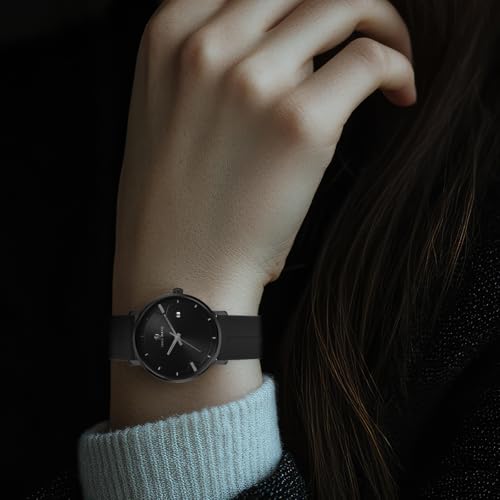 Image of Analog Watch for Men with Silicone Band | Magnetic Lock Strap | Japanese Quartz Movement | Water Resistant | Formal & Casual Wristwatch Gift