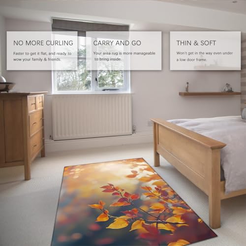 Tapis salon flanelle douce pour une ambiance de branches ensoleillées - 6