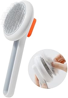 PETKIT Pet Grooming Brush Comb, Self Cleaning Slicker Brushes for Dogs Cats with Long and Short Hair, Supple Stainless Steel Bristles Quick Cleaning of the Brush to Remove Tangles Dead Undercoat