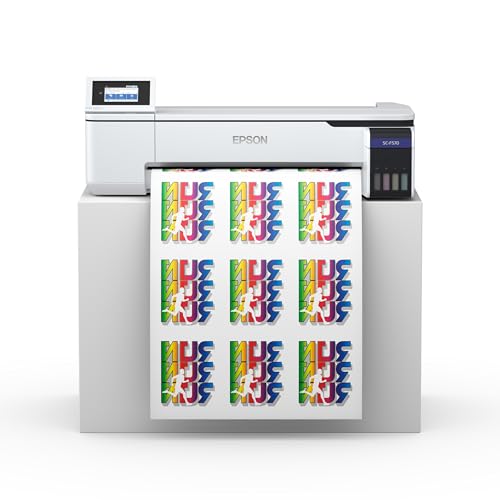 Epson Surecolor F570 Pro 24 Desktop Sublimation Printer, Includes Two Full Ink Sets, User Guide, Sublimation Paper,  Free Remote Install SCF570PE (Printer  Inks)