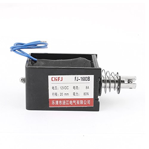 Électrovanne commande puissante de 80N avec solénoïde linéaire 12V course 20mm - 2