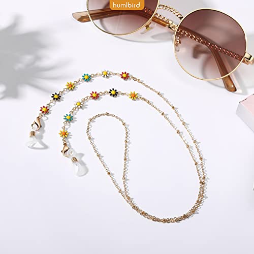 Humlbird Eyeglass Chain For Women Stylish Mask Lanyard Flower Mask Chain Eye Glasses Holder Strap Multi-Color #TOP3