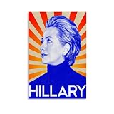Hillary Clinton 2016 U.S. Presidential Election Portrait Art Canvas Poster Wall Art Decor Print Picture Paintings for Living Room Bedroom Decoration Unframe-style 16x24inch(40x60cm)