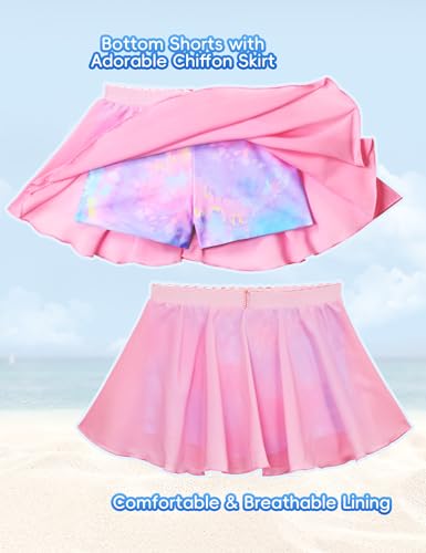 Snowheart Girls Rash Guard Swimsuit Set Long Sleeve Bathing Suit Two Piece 3-12 Years4