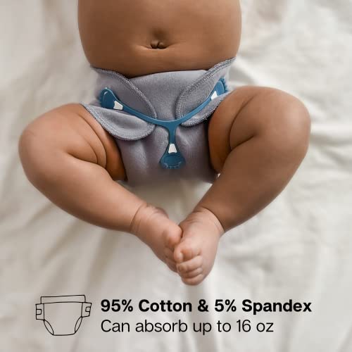 Happy Beehinds Preflat Baby Diapers - Organic Cotton Cloth Diapers For Babies, Soft And Gentle Solution Perfect For Overnight Diapering, With A Custom Fit And Silky Soft Material (Natures Green) #TOP4