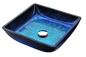 Anzzi Deco-Glass Waschschale Blazing Blau