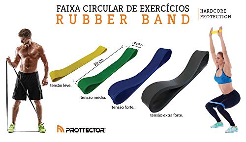 Rubber Band Elastico De Treino Funcional Azul - Tensão Forte, Prottector, Único