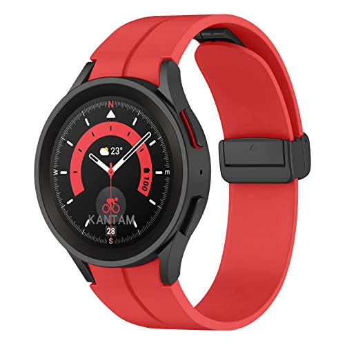 kytuwy Band Compatible for Galaxy Watch 5 Pro Bands 45mm/Galaxy Watch 6 Classic 47mm Band, No Gap Silicone Sport Band for Samsung Galaxy Watch 6 5 4 Bands 44mm 40mm for Men Women