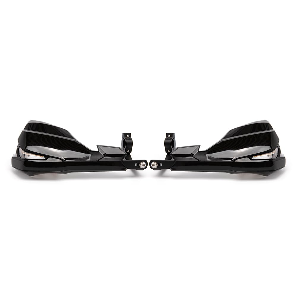 Motorrad Handschutz mit Licht 22 mm 25 mm Lenker Windabweiser Handschutz Handprotektoren für R1250GS R1200GS ADV F800GS Adventure S1000XR F900XR F850GS (Schwarz)