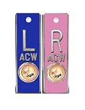 X-Ray Aluminum Markers Beads - Blue/Pink Set, 1/2' Letters 'L' & 'R'
