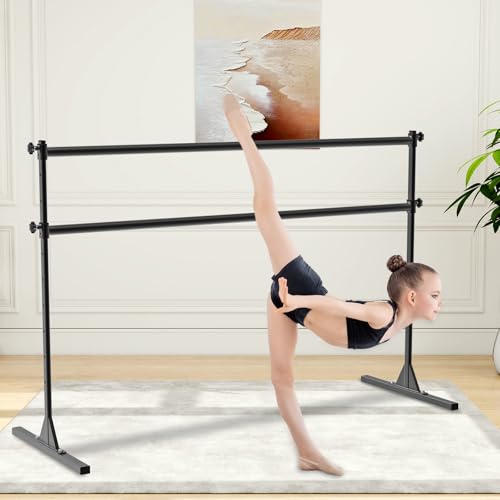 BeneLabel 6Ft Freestanding Ballet Barre 10 Height Adjustable from 11 to 47 inch Ballet Bar 350 lbs Capacity Steel Portable Dance Bar Double Ballet Barre for Home Balle, Fitness, Workout and Stretch by BeneLabel - Image 2