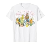 スターウォーズ C-3PO チューバッカ 植物落書き Tシャツ