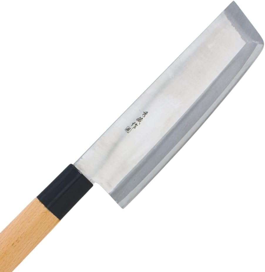 Soro Essentials- 7” High Carbon German Steel Blade Nakiri Knife with Wood Handle- Meat Cleaver and Vegetable Kitchen Knife Multipurpose Asian Chef Knife for Home and Kitchen