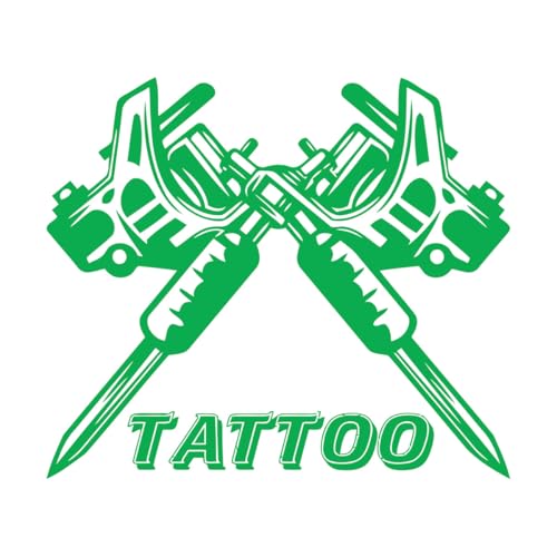 Tattoo Studio Sign Wall Decal Vinyl Art Sticker Tattoo Machines Window Stickers Waterproof Wallpaper Business Logo Poster Large - 58x65cm