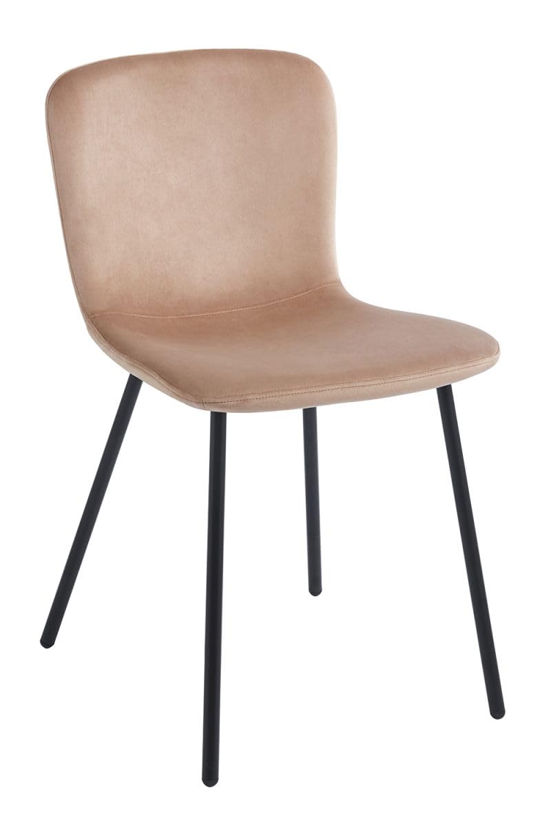 Silla Comedor Moniel Golden Terciopelo Champán: Lujo Y Confort Con Patas Doradas Para Tu Hogar