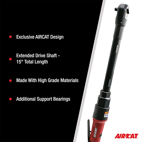 Aircat Pneumatic Tools 808-15: 15.3 Inch Long Reach Ratchet 200 Rpm, 30 Ft-Lbs Maximum Torque - 3/8-Inch #TOP4