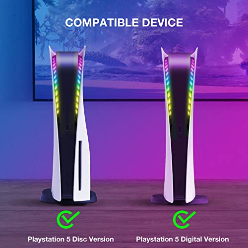 Ps5 Led Light Strip, Juspro Rgb Ring Led Lights Kit Accessories Compatible With Playstation 5 Console Digital Edition & Regular Edition (Led Light) #TOP1