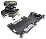 JEGS 81164K Creeper & Mechanic Seat Set Includes: (1) Low Profile Creeper (1) Me