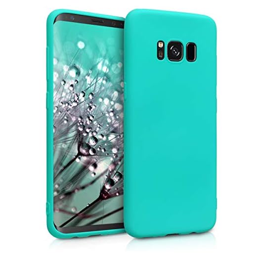 kwmobile Carcasa para Samsung Galaxy S8 - Funda para móvil en TPU Silicona - Protector Trasero en Turquesa neón